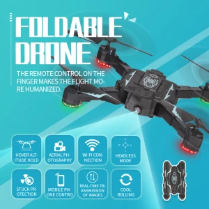2.4G one-hand control foldable drone toy gift for kid mini pocket storage RC 4 axis aircraft