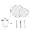 25 Pcs China Made Effect Assurance Disposable Kids Ps Plastic Tableware Set