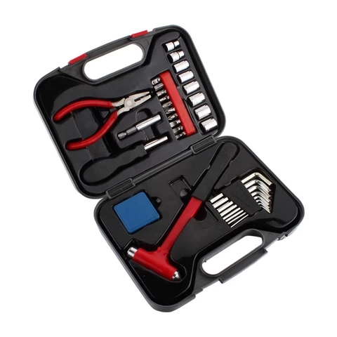 25pcs Hardware Multi Functional Hand Tool Kit Box With Pliers