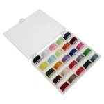 25pcs/set household sewing accessories colorful sewing thread+ plastic bobbin