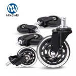 3 inch Office chair PU wheels replacement rubber office chair casters/ heavy duty office chair casters
