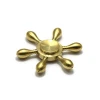 3 leaves durable metal drop spindle brass spinner toy hand spinner