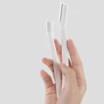 3-piece eyebrow trimming knife set for beginners, safety type macro eyebrow scraper, shaver tool