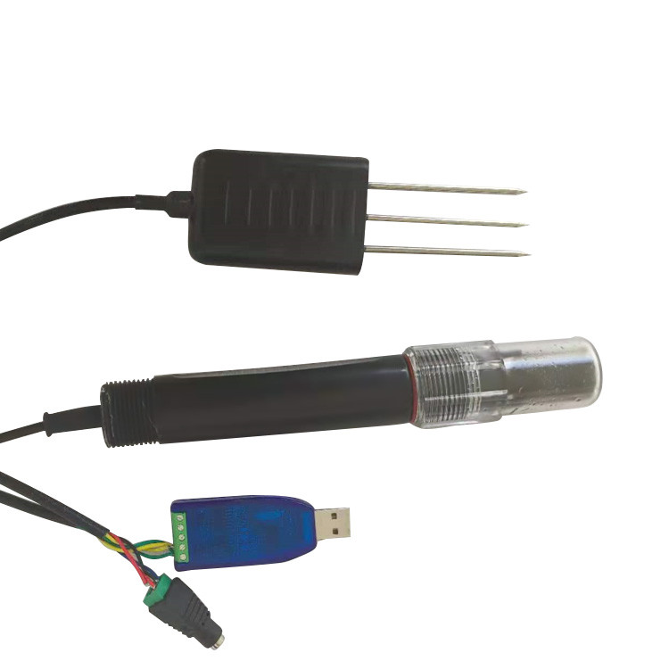 Buy 3 Pin Digital Ec Fdr Soil Moisture Temperature Sensor Rs485 Meter ...