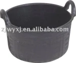 30L unbreakable rubber pails,buckets,cheap but strong animal feeders made in China