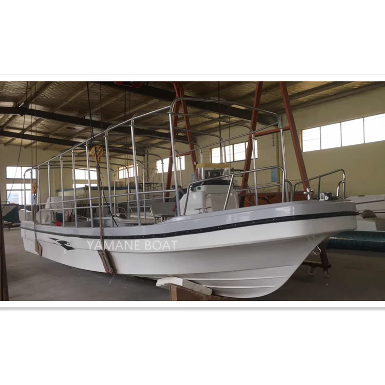 32ft fiberglass panga tourlst passenger ferry fishing boat with full caropy