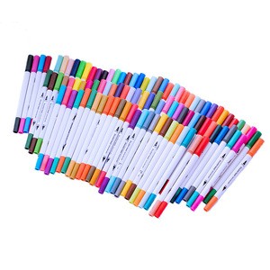 36 Color Dual Tip Brush Marker Pens Set Liners Soft Painting Art Marker Pens