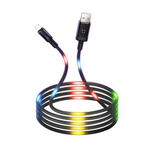 3FT LED Charging Cable Visible Flowing Light up USB Charger Cords