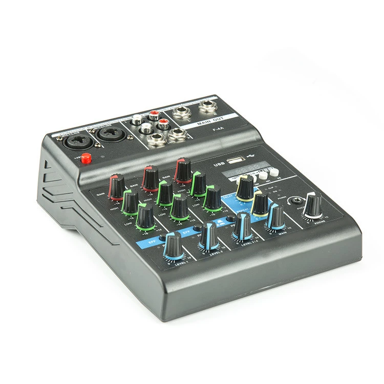 4-channel usb audio mixer digital professional for broadcasting,video dubbing