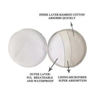 4 layers Waterproof White Bamboo Charcoal Breast Pad Nursing Pad