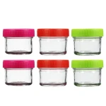 4 oz Glass Mason Jar With Metal Lid/ Wide Mouth Glass Jam Peanut Butter Glass Jar
