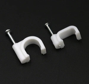 4mm Round Nail Cable Clips Plastic