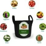 5 Pack 25 Gallon Grow Bags Non-Woven Aeration Fabric Pots Thickened Heavy Duty Garden Pots Container with Handles