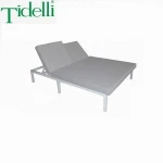 5 years warranty New design full aluminum frame pool double sun lounger