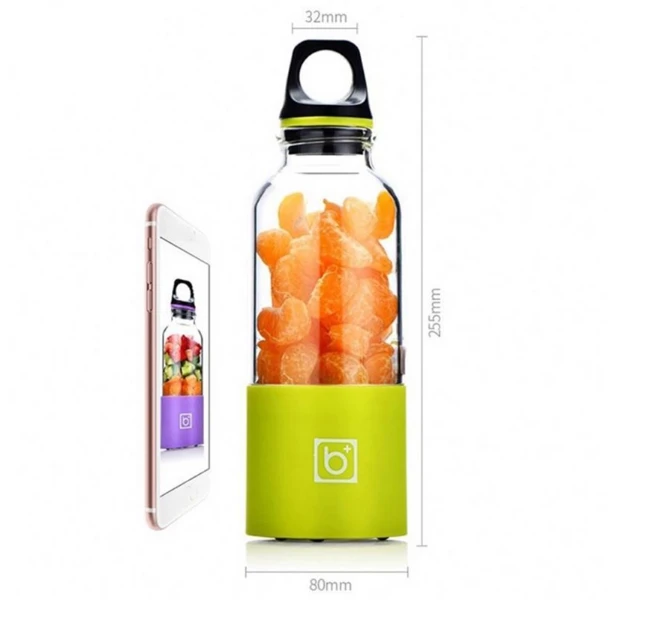 500ML Portable Electric Juicer Cup USB Rechargeable Vegetables Fruit Juice Maker Bottle Juice Extractor Blender Mixe