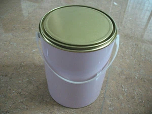 5L gallon round metal chemical paint tin pail with lid and handle tight head 42mm opening