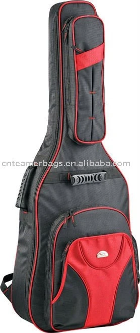 600D guitar shaped bags with Two Pad Cotton Strap