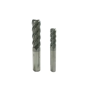 65 Degree Tungsten Steel Milling Cutter 4 Flute Tungsten Carbide Round Nose Cutter Coated High Hardness and Lengthened 45 Degrees Helix Angle CNC Cutting Tools