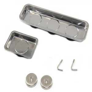 6PCS Auto and  Other Vehicle Repair Tool Kit Stainless Steel Magnetic Tool Tray Magnetic Bowl Hooks Set