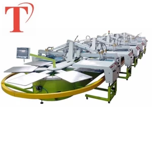 8 Colors Oval Automatic Silk Screen Printing Machine