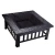 Import 81*81*45cm square steel outdoor fire pit table--JM045 from China