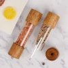 8inch Wood Salt and Pepper Spices Grinder Mill Hand Manual Adjustable Roughness Ceramic Burr Grinder