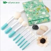 8Pcs  Green cute  gift Makeup Brush tools Wholesale OEM Makeup Brush kit