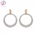 Import 925 Sterling Silver matte gold earrings mother of pearl earrings from China
