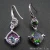 Import 925 Sterling Silver Mystery Hook Drop Jewelry Rainbow Mystic Topaz Earrings from China