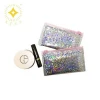 A4 5 Pack Silver Holographic Metallic Gloss Foil Padded Bubble Mailing Bag with pink zipper