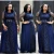 Import A6043 African Women&#x27;s Plus Size Lace sequin round neck daily dresses evening dresses apricot party dresses from China