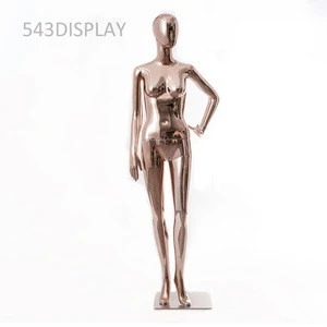 ABS Female full body chrome silver mannequin for sale