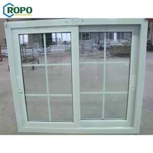 AGGA PVC/UPVC Large Glass Sliding Windows With Grill Design