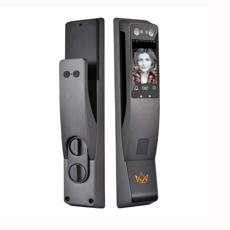 ALLAMODA face ID face recognition digital lock,smart face fingerprint scanner door lock with camera
