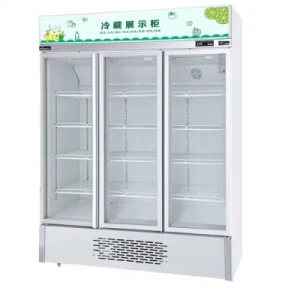 Aluminum Alloy Door Frame Dual Layer Glass Direct Cooling Drink and Food Dual Fan Quick Refrigeration Refrigerated Storage Freezer