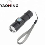 Aluminum Alloy USB Rechargeable Mini LED Flashlight Torch