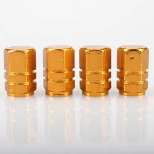 Aluminum Car Hexagon Tyre Valve Stems Caps Cover