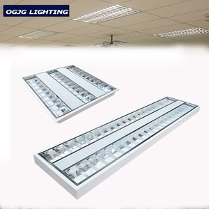 aluminum reflector grille fixture 1200 x 600 mm recessed 40w 60w led louver light