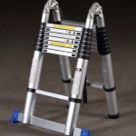 Aluminum telescopic multipurpose ladder with EN131 two side folding ladder A type