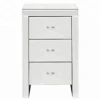 Amazon Best Seller Mirrored Furniture Silver Mirrored Nightstand with 3 Drawers