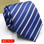Amazon hot sale cheap polyester men's tie silk hand feel necktie