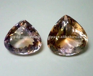 Ametrine Heart Shape Facet Cut Loose Gemstone, Natural Loose Gemstone