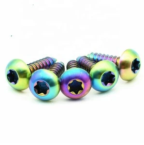 Anodized hot selling titanium Hexagon flat head screws bolts for bicycle