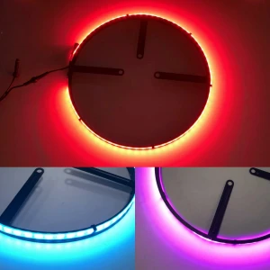 APP Controlled SMD5050 Waterproof 15"Car Wheel Light Chasing Car LED Light Strips 4PCS/Set Light Mixing Color Auto Part