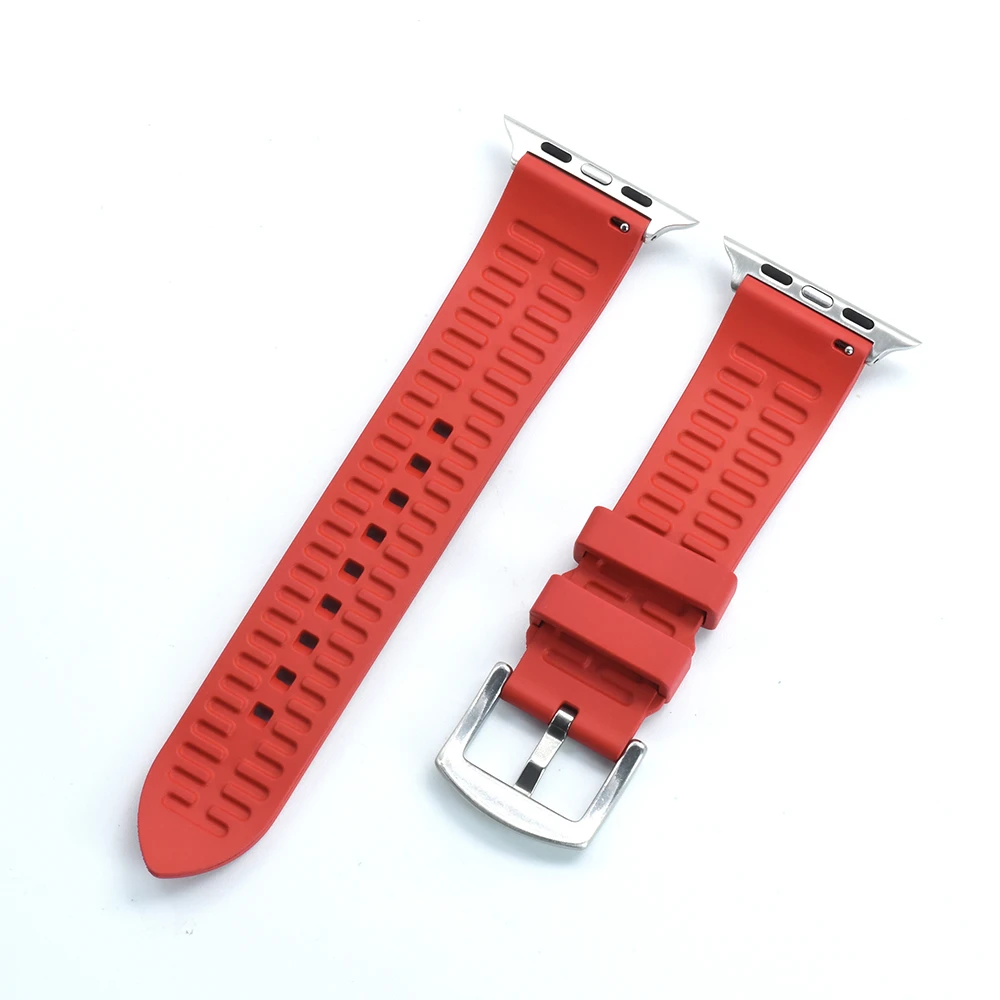 Apple Watch Rubber-Band Classic FKM Rubber Watch Band New Material Rubber Watch Strap for Apple