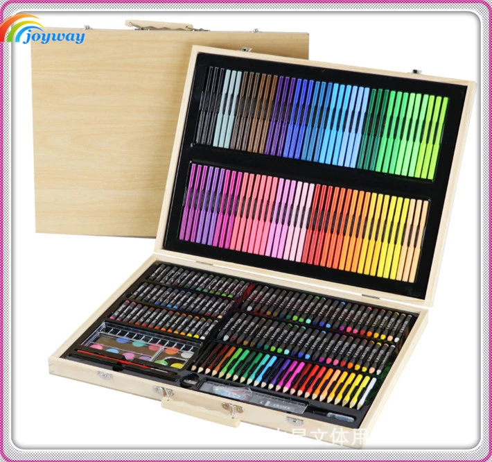 Art Supply 251Piece-Premium Mega Wood Box Art Set Painting &amp; Drawing Set That Contains All The Additional Supplies