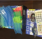 As seen on TV hot selling high quality 165/220pcs Track Toys set Bend Flex & Glow In The Dark Track Car Toy