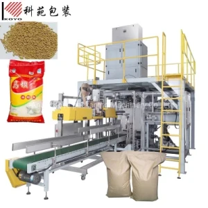Automatic 25-50kg Feed/Fodder/Provender /Granules Type Bulk Heavy Bag Packaging Machine Equipped with Auto Palletizing Robot Stacking Line