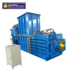 automatic horizontal waste paper recycling garbage baler