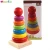 Import Baby classic educational toys stacking rainbow tower wooden stack game for toddlers  AT12131 from China